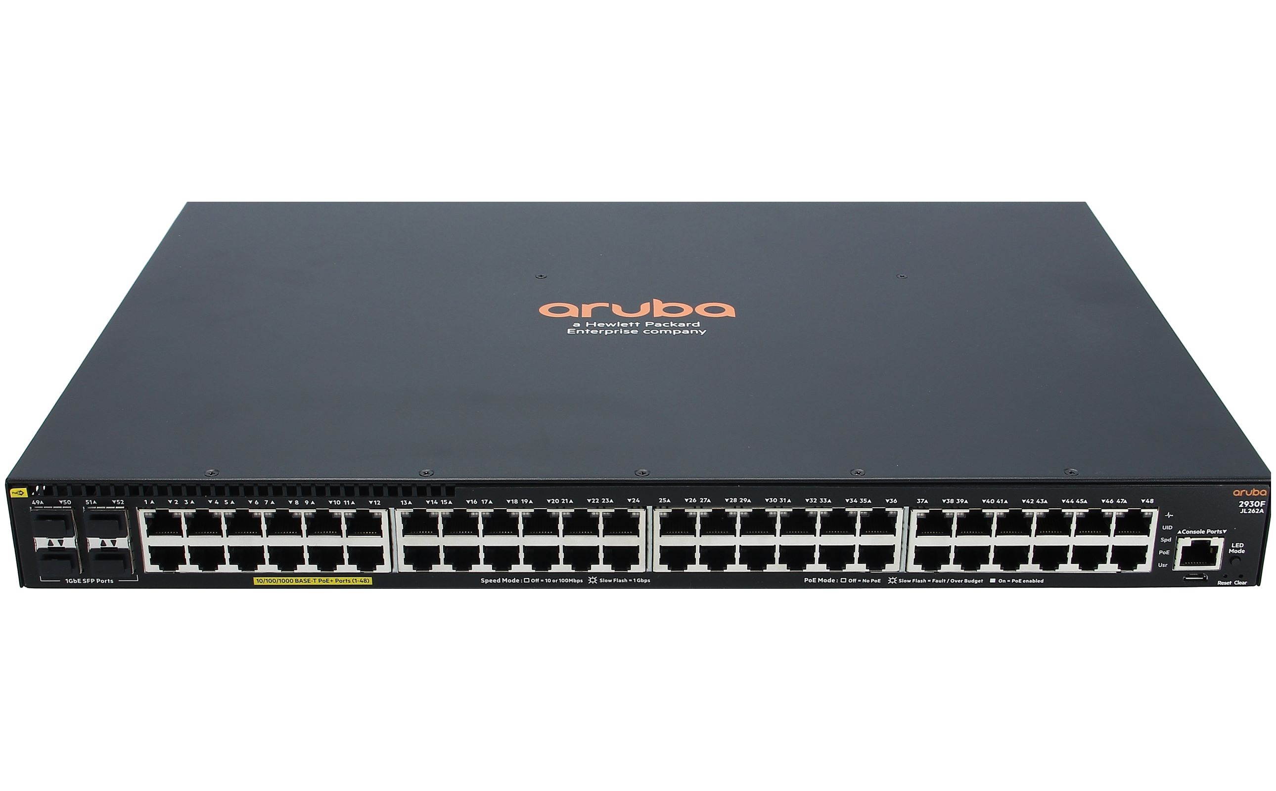 HPE Aruba 2930F 48G PoE+ 4SFP JL262A - switch - 48 ports - managed - rack-mountable