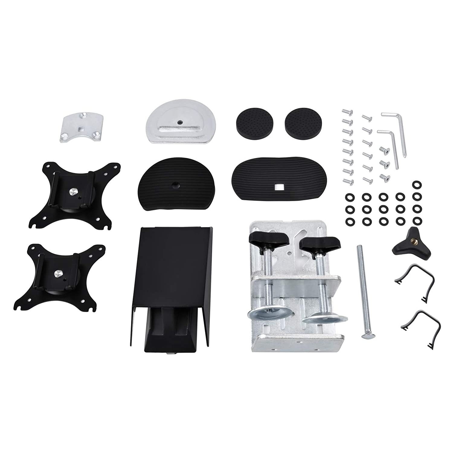 SilverStone Technology ARM21B Dual Vesa Monitor Riser Arm Mount for 2 Monitors up to 36" and 9Kg Each (Acer and Asus Monitor Compatible) (SST-ARM21B)