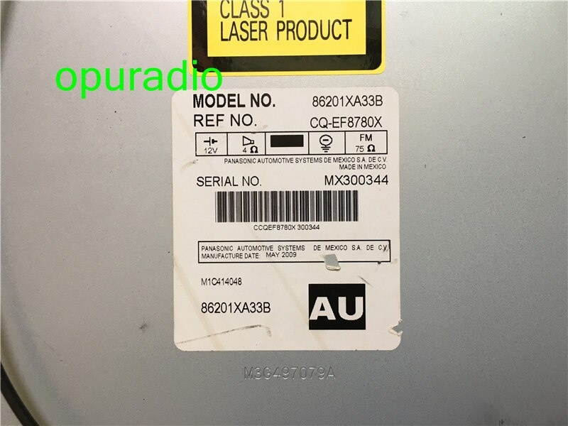 Subaruu OEM factory radio 86201XA33B CQ-EF8780X 6 cd changer with MP3 For Subarru Tribeca 06-13 Car MP3 player