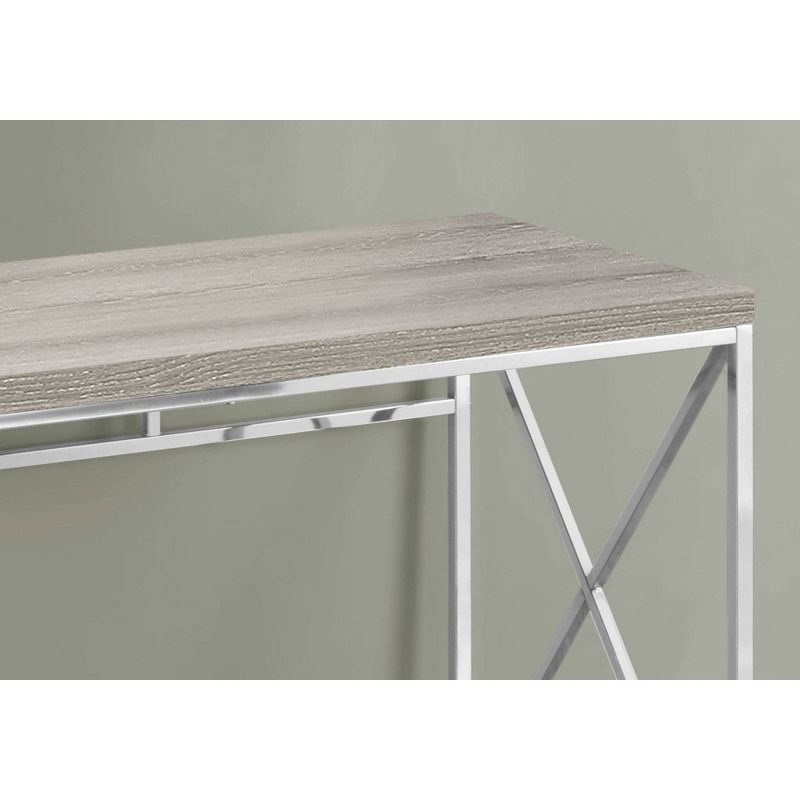 Chrome Metal Computer Desk - Dark Taupe - EveryRoom