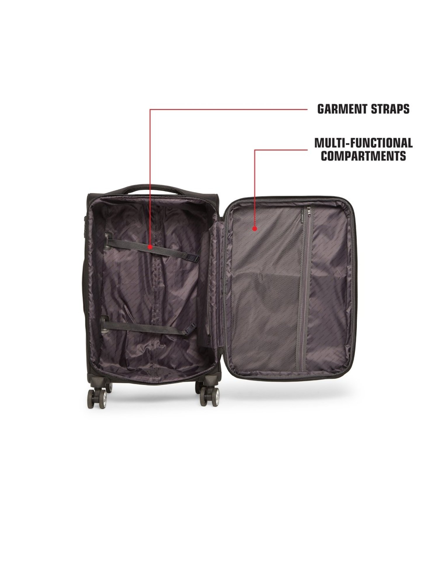 Swiss Brand Locarno Purple Large Soft Trolley Bag - 28 cm