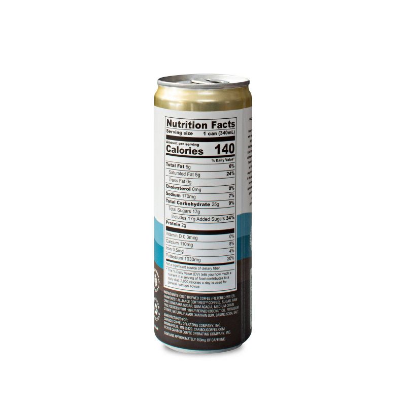 Caribou Coffee Cold Brew Vanilla Crafted - 11.5 fl oz Can