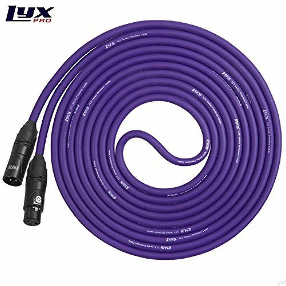 LyxPro Cable Pack LCS Premium Series 7-Pack Multi Color 15 ft XLR Microphone Cab