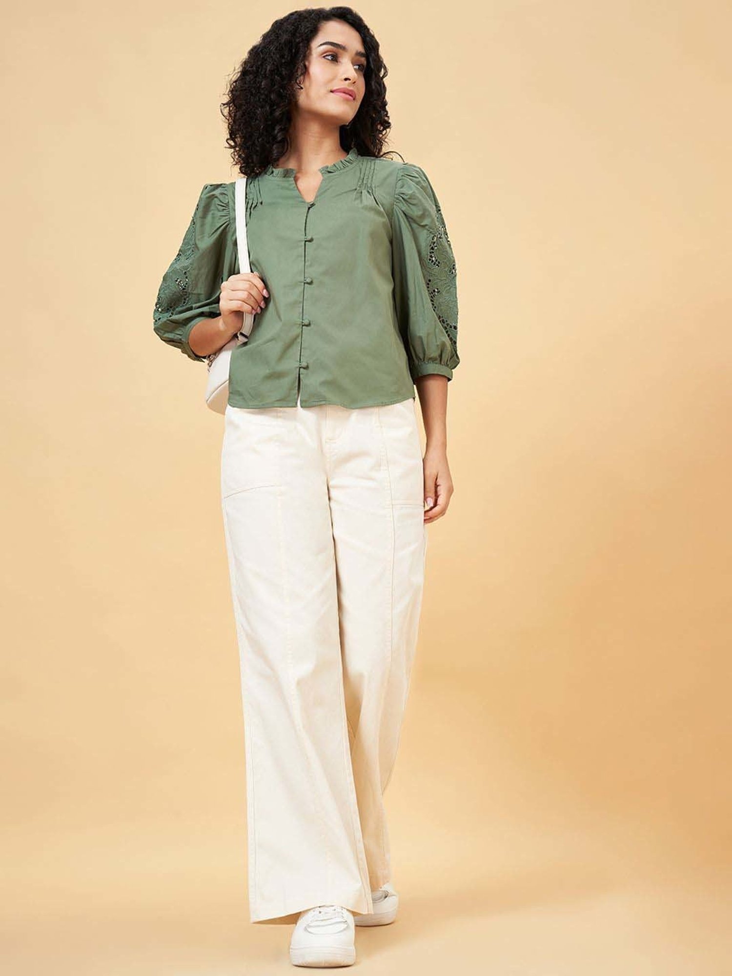 Honey by Pantaloons Duck Green Cotton Top