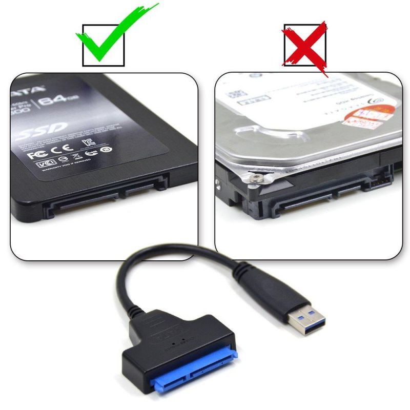 USB 3.0 to SATA Adapter Cable for 2.5" SSD/HDD Drives - SATA to USB 3.0 External Converter and Cable,USB 3.0 - SATA III converter (SATA-USB 3.0 converter cable)