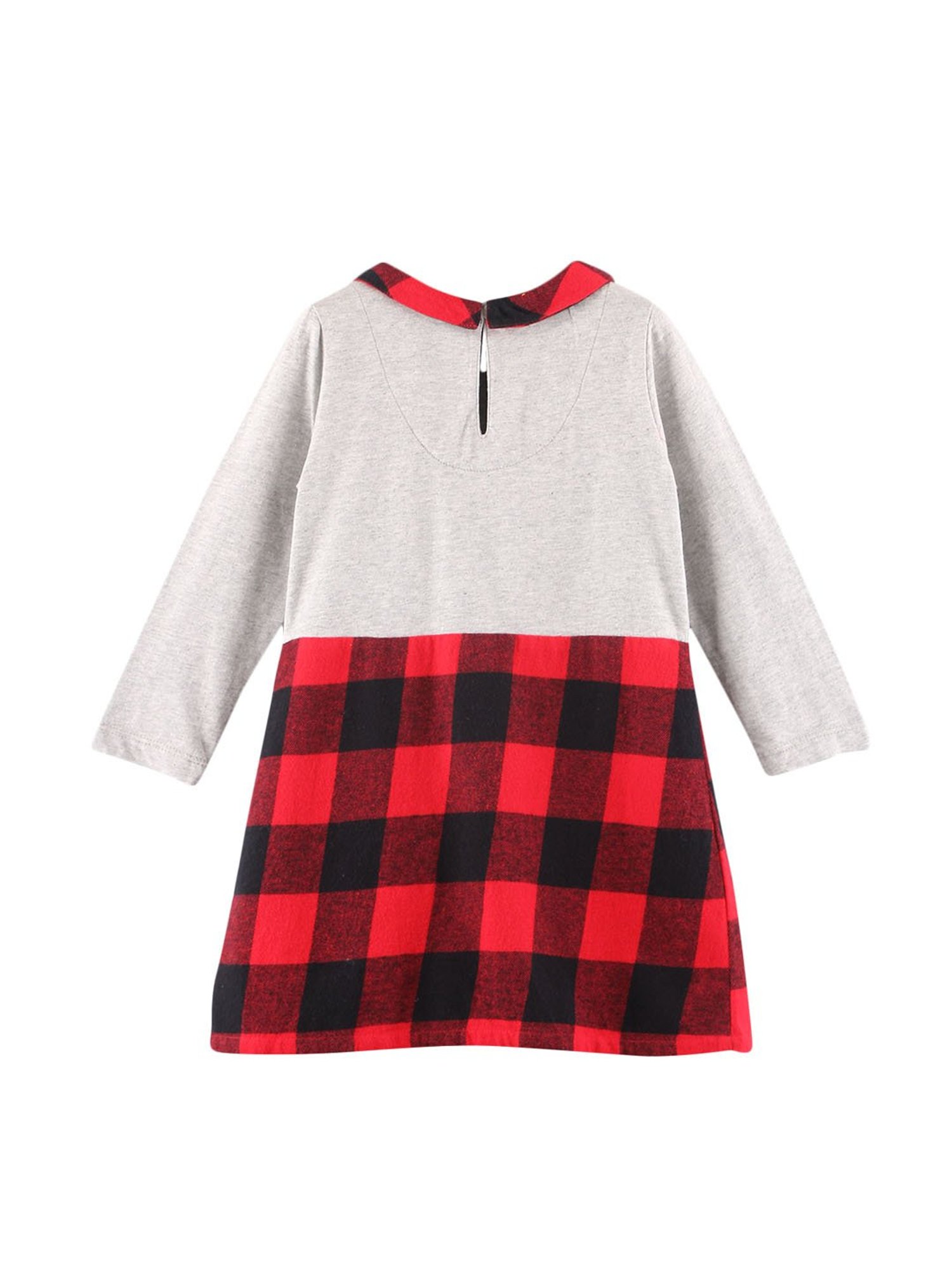 Beebay Kids Red & Grey Checks Dress