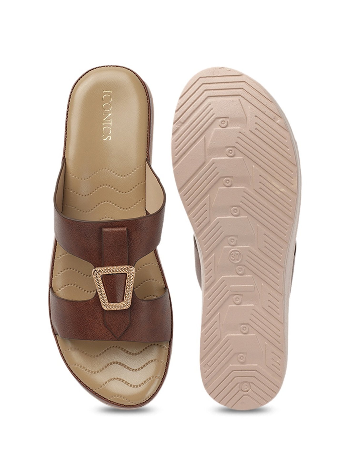 Iconics Women's Brown Casual Wedges