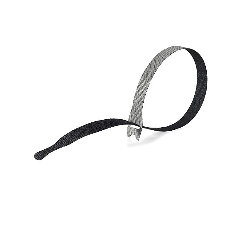 ONE WRAP Thin Ties | Strong Reusable | Perfect for Fastening Wires Organizing Cords | BlackGray 15in x 12Inch | 30 Count