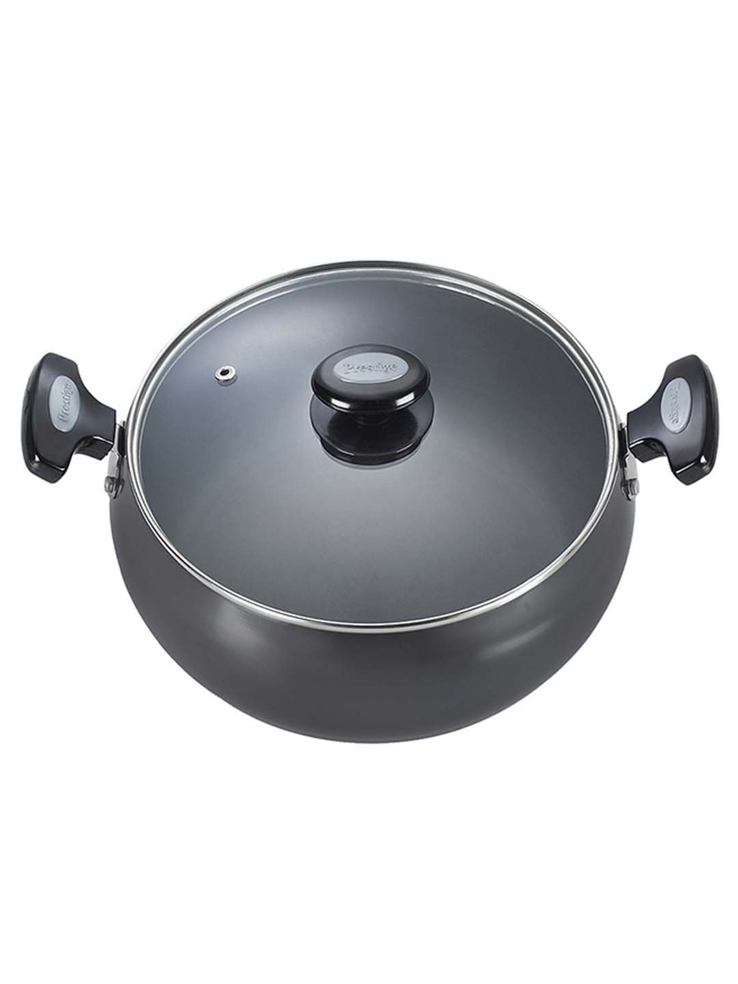 Prestige Black Hard Anodized Aluminium 240 mm Sauce Pan with Lid (5700 ml) - Set of 1