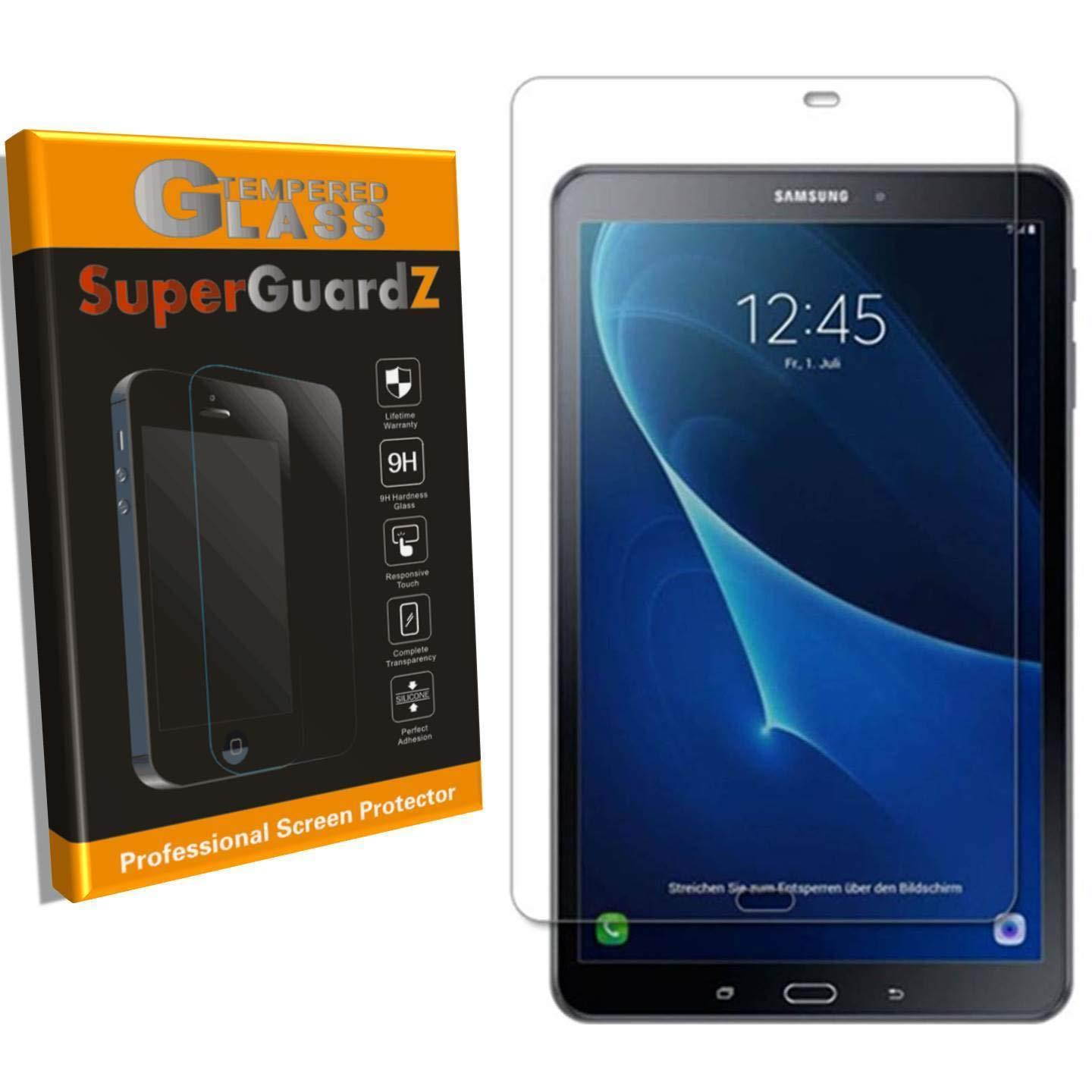 [2-Pack] Samsung Galaxy Tab A 10.1 (2016) Screen Protector [Tempered Glass], SuperGuardZ, 9H, 0.3mm, 2.5D Round Edge, Anti-Scratch, Anti-Bubble [Lifetime Replacement]