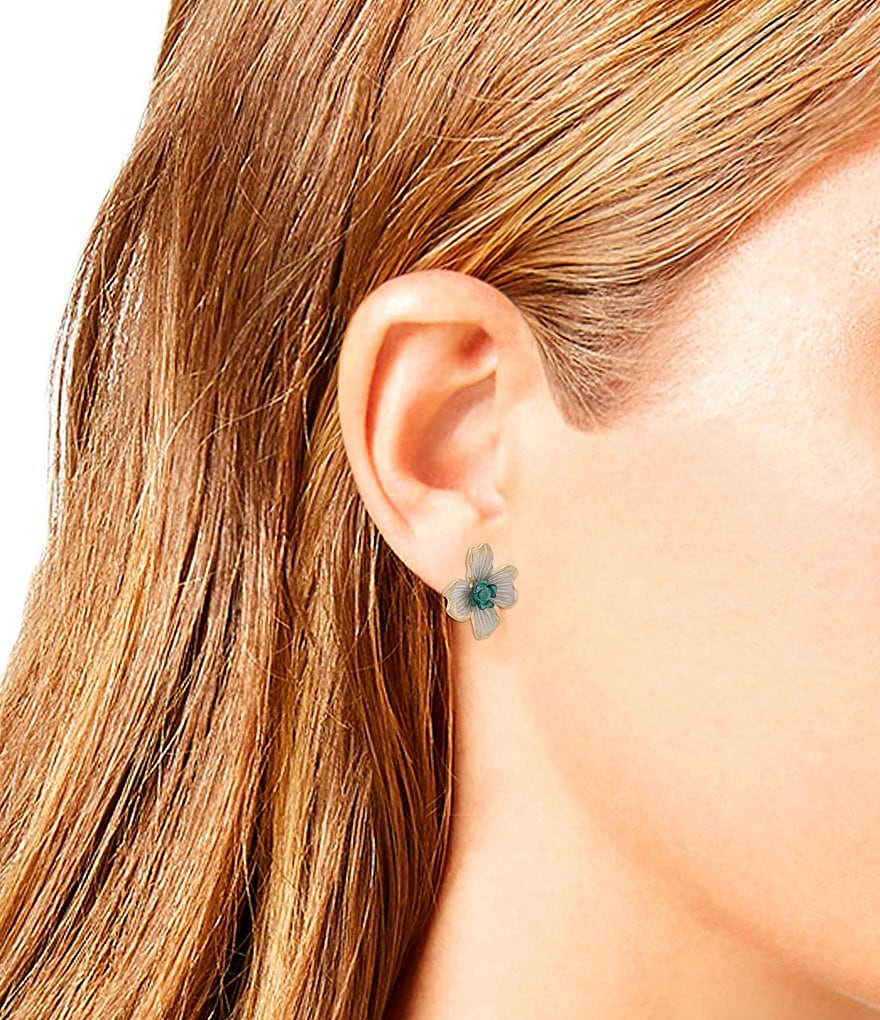 Robert Lee Morris Soho Patina Flower Stud Earrings