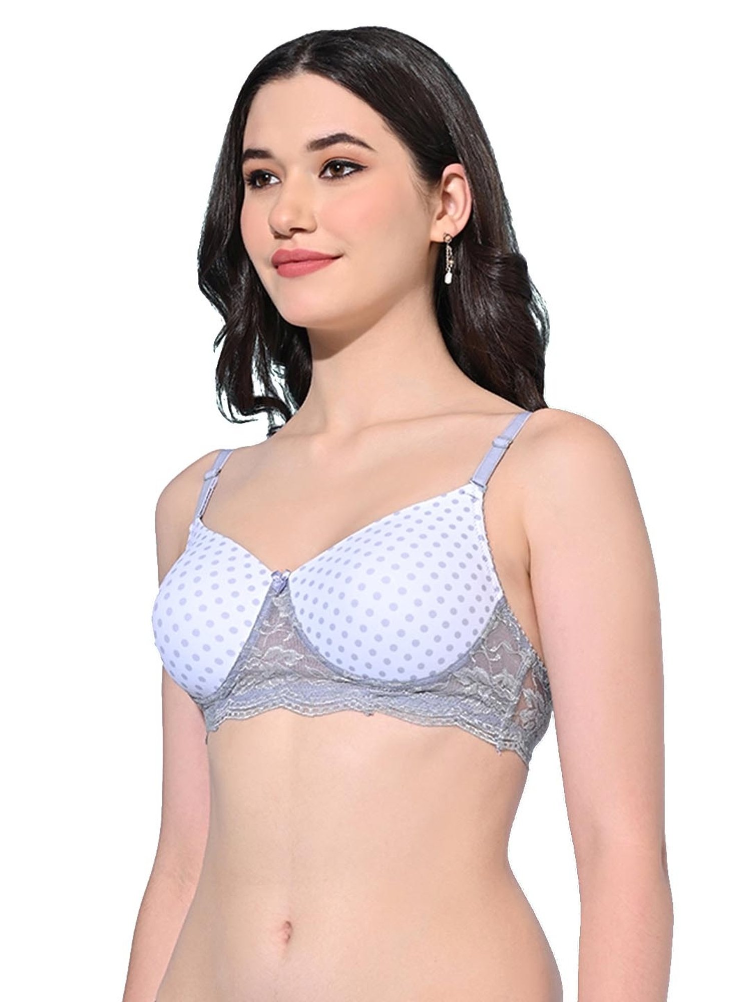 FIMS Black & Blue Printed Bras - Pack Of 2