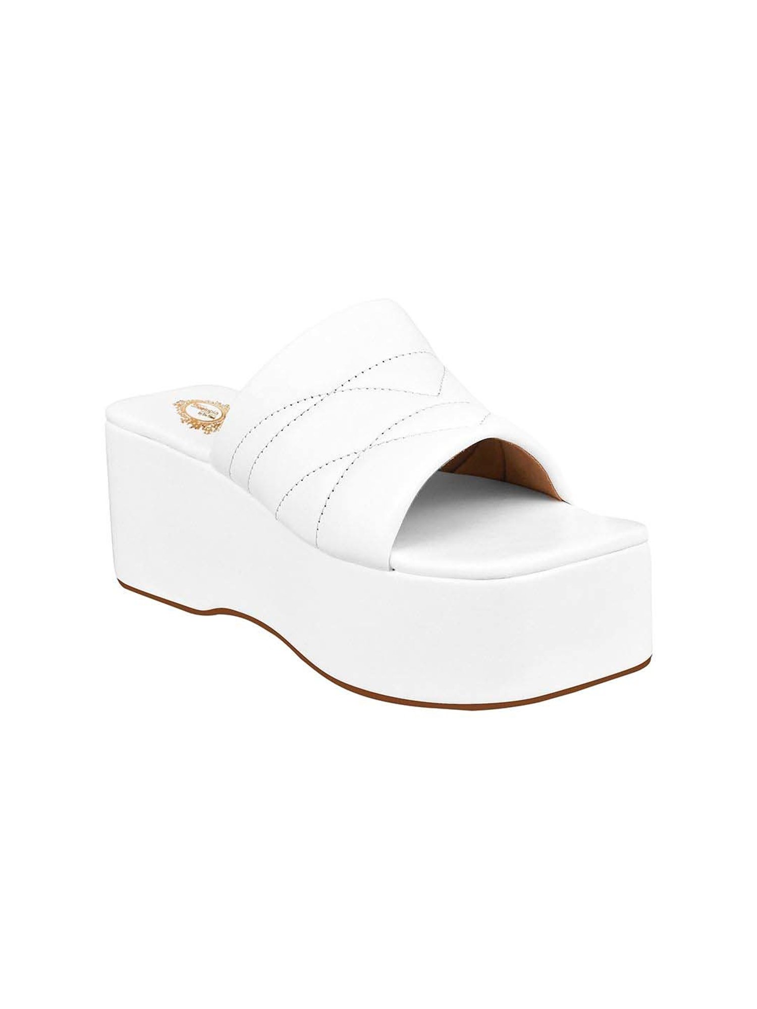Shoetopia Kids White Casual Slides
