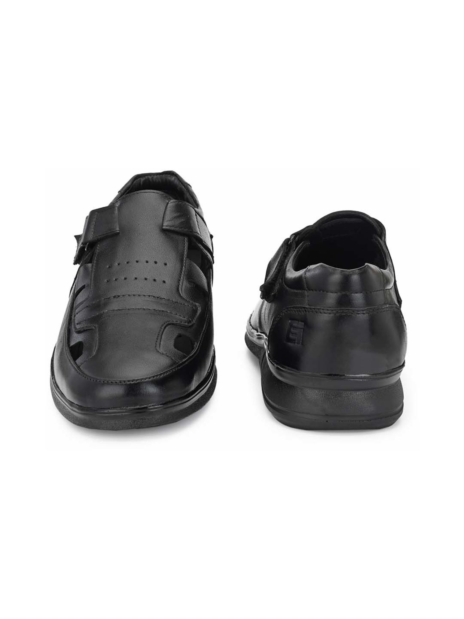 Eego Italy Men's Black Fisherman Sandals