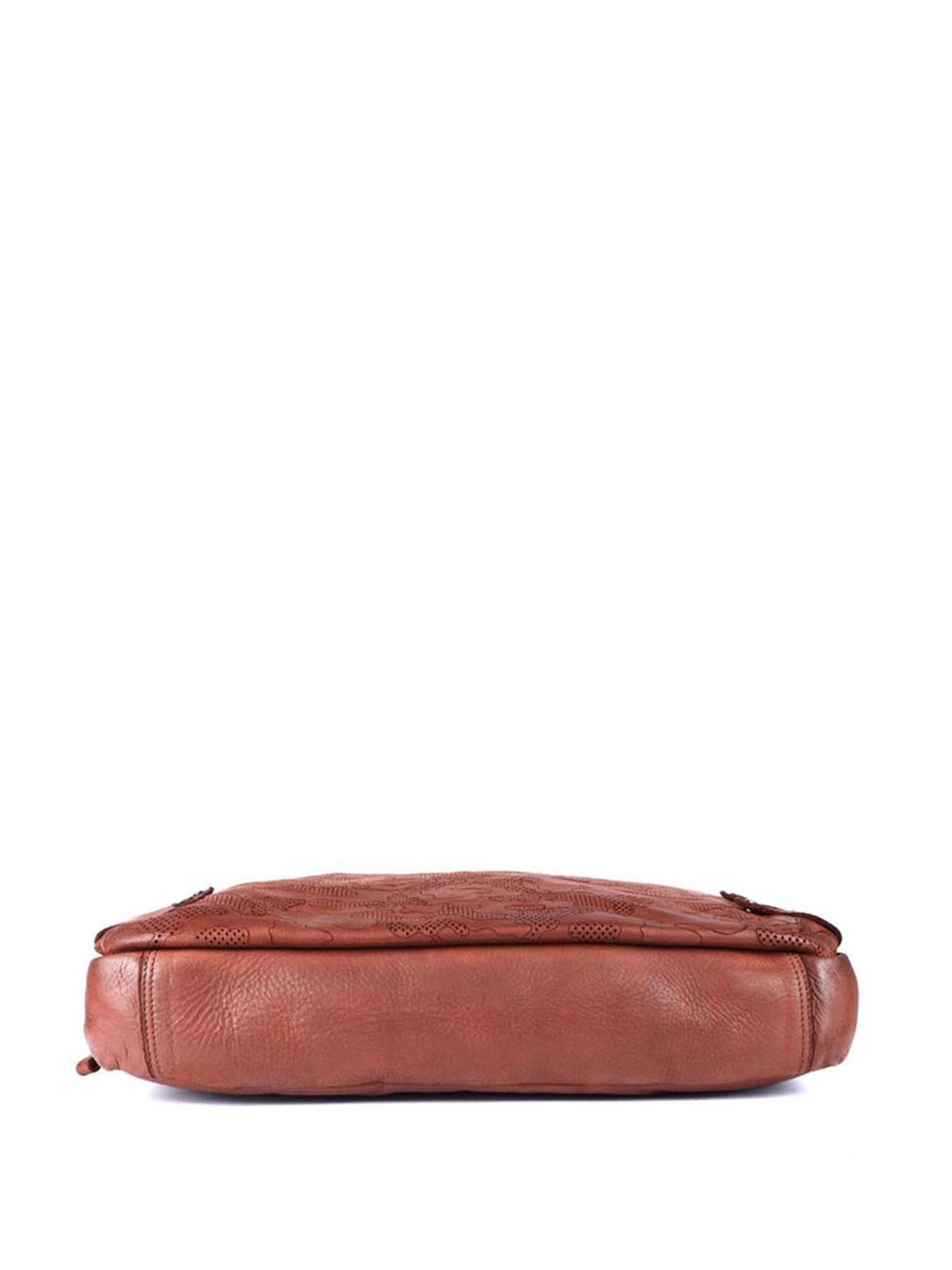 KOMPANERO Garrison Cognac Leather Solid Messenger Bag