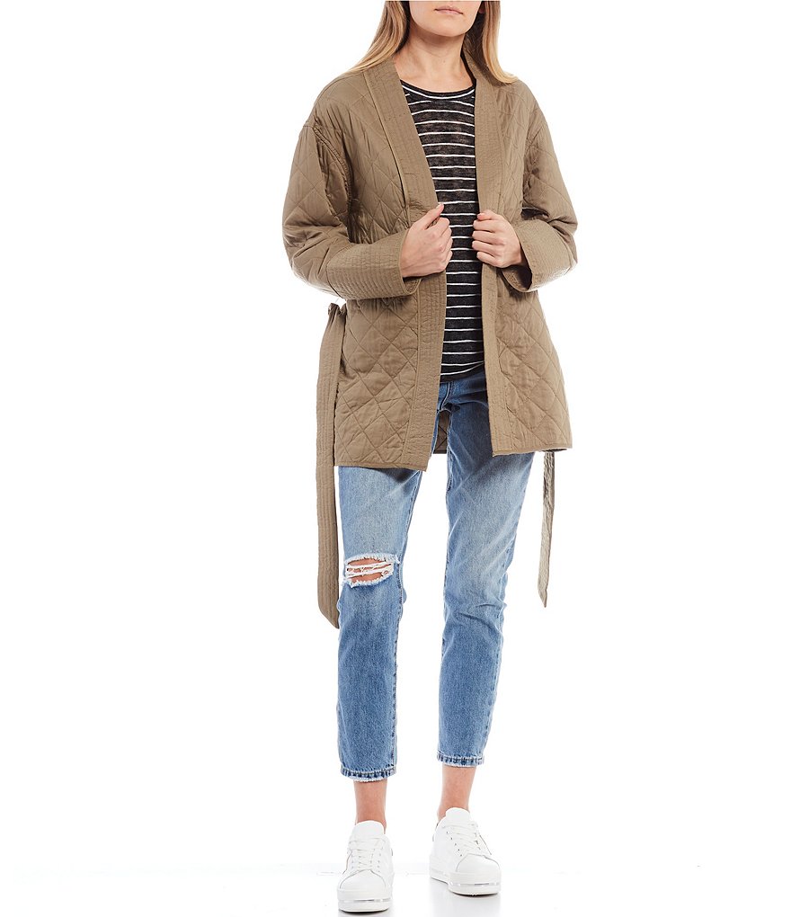 Sundown by Splendid Coordinating Joey Acid Wash Zip Front Hoodie