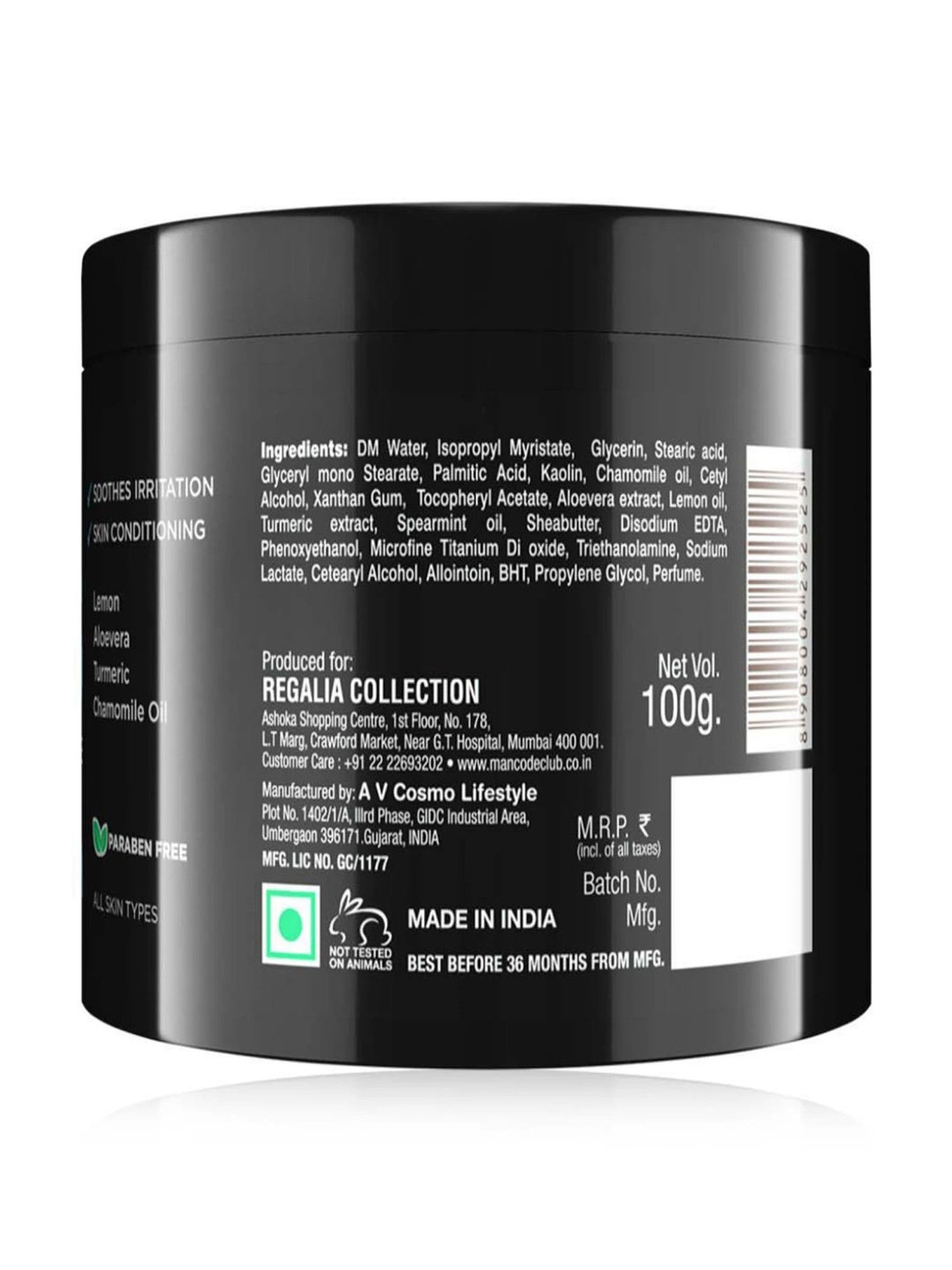 Earthraga Fresh & Moisturizing Mint Glacier After Shave Gel - 100 ml