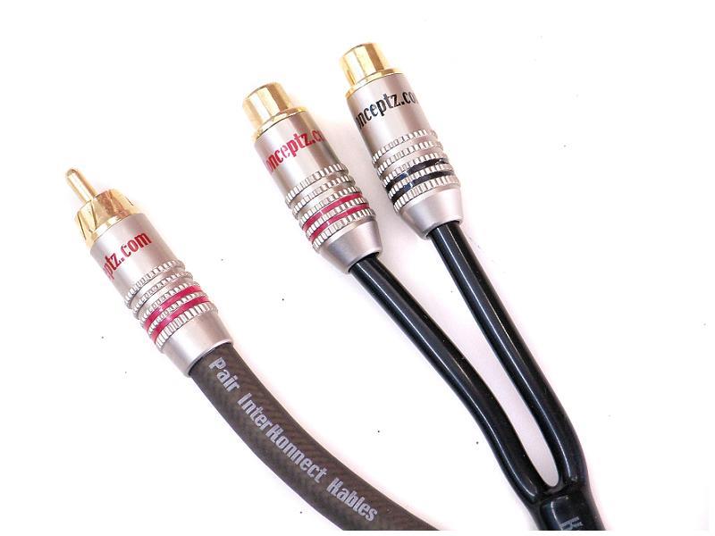 KnuKonceptz Krystal Kable Twisted Pair Y Adapter 1M2F