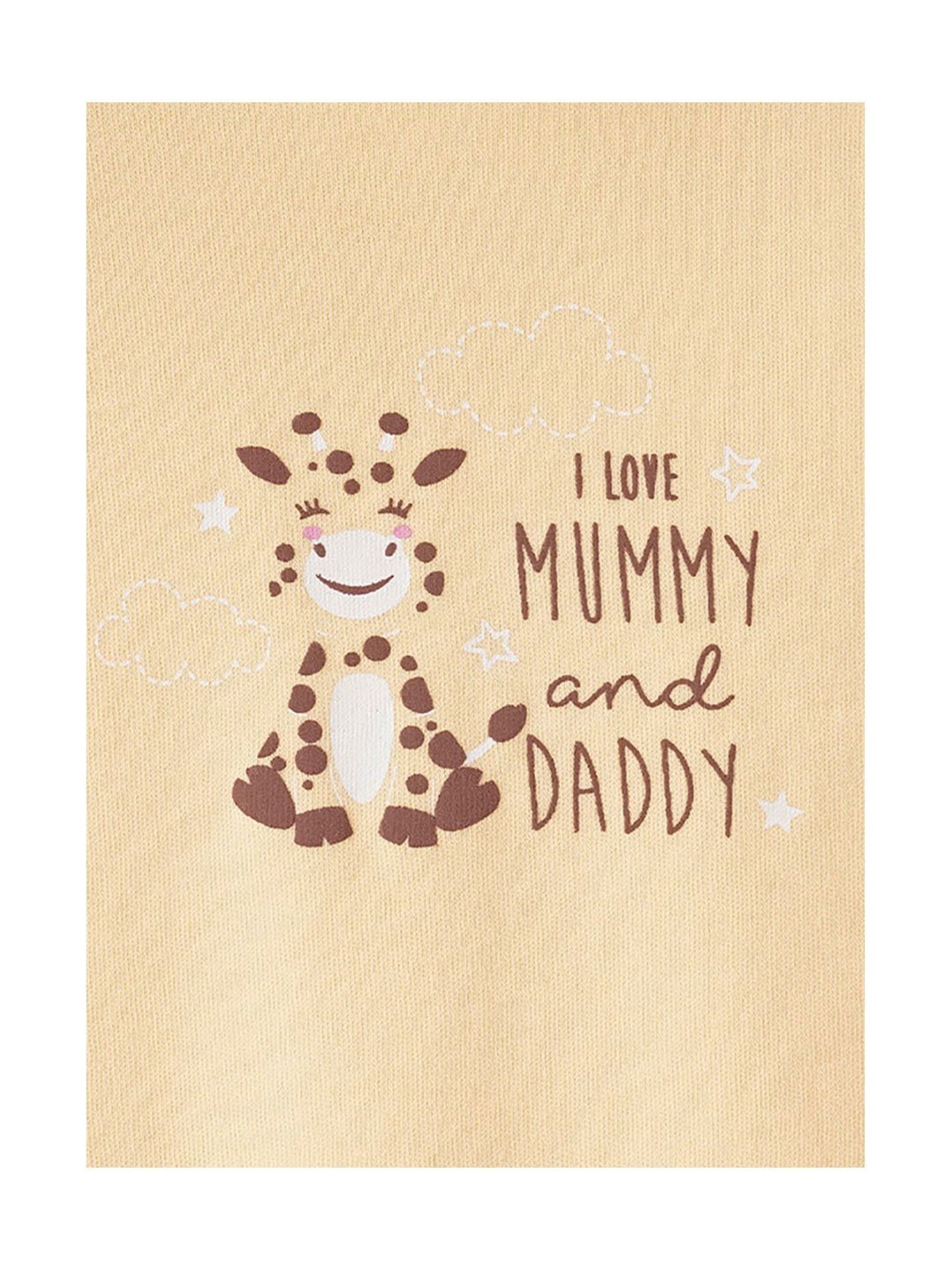 Ed-a-Mamma Baby Yellow Printed Bodysuit