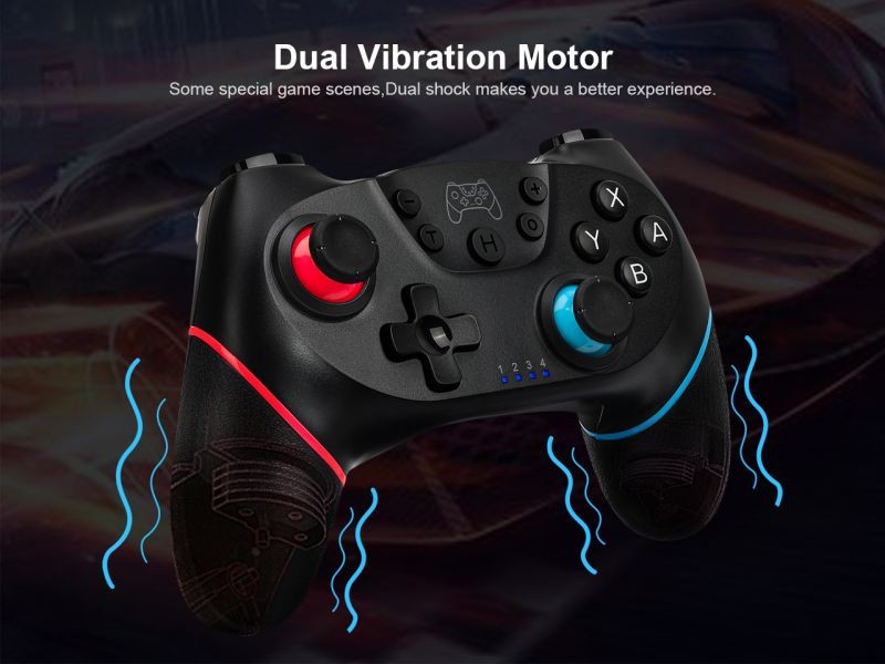 SuperStar Wireless Gaming Controller Remote Gamepad Joystick for Nintendo Switch,Bluetooth Rechargeable Gamepad Supports 6-Axis Gyro, Turbo and Dual Vibration(White)