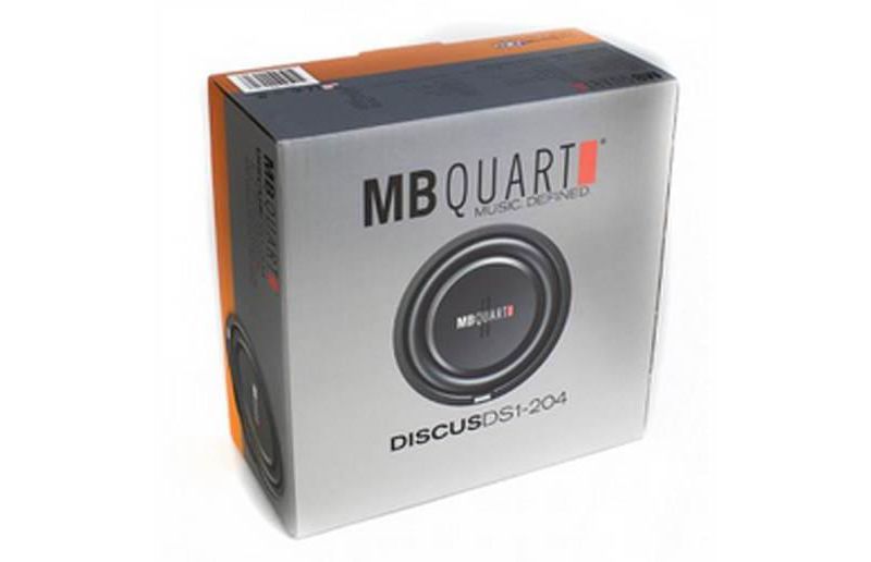 MB Quart DS1-204 8 Inch 400 Watt MAX 200 Watt RMS 4 Ohm Dual Voice Coil, Shallow Slim Subwoofer for Car Audio Sound System, Single Speaker