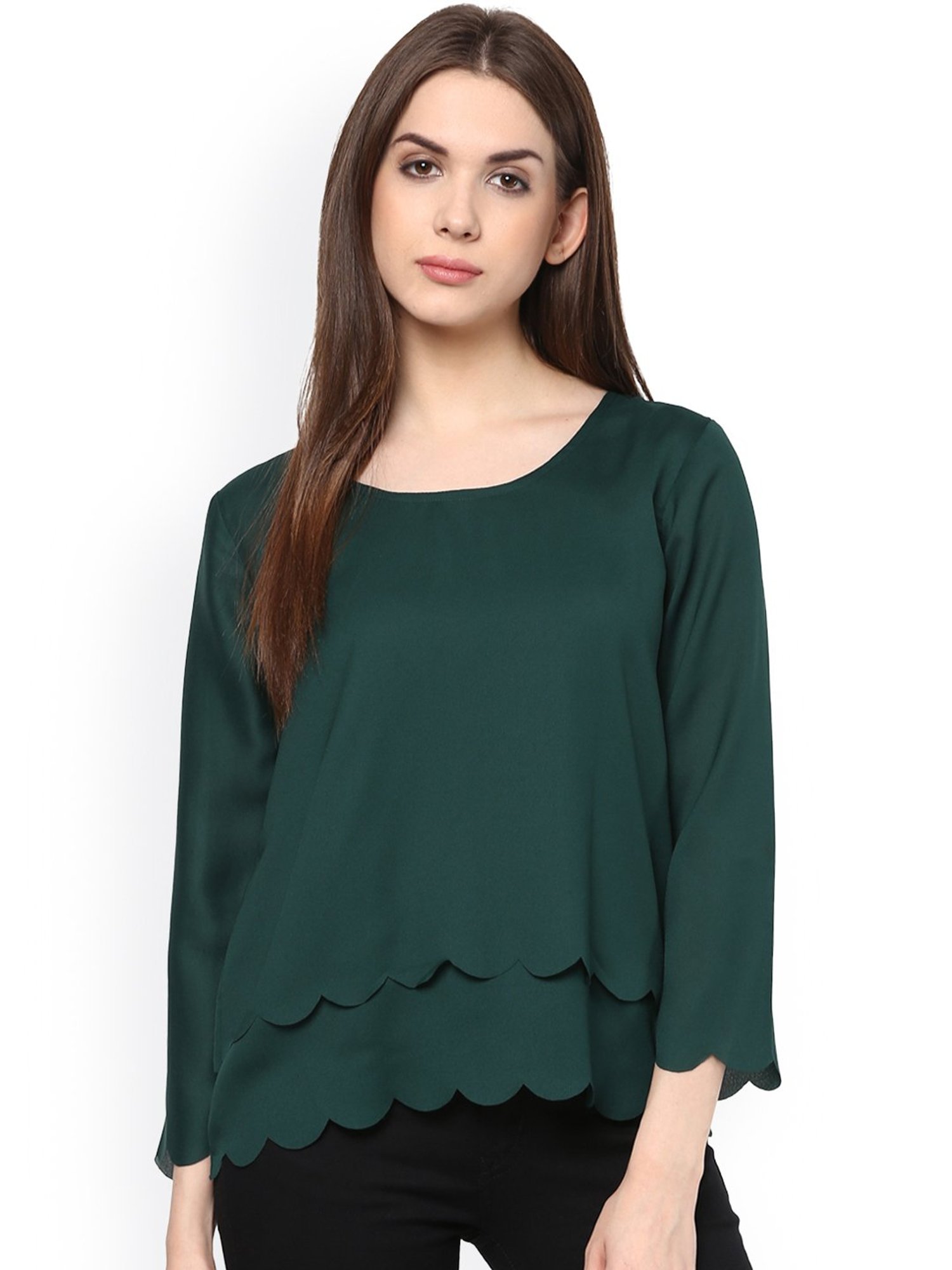 Rare Green Regular Fit Top