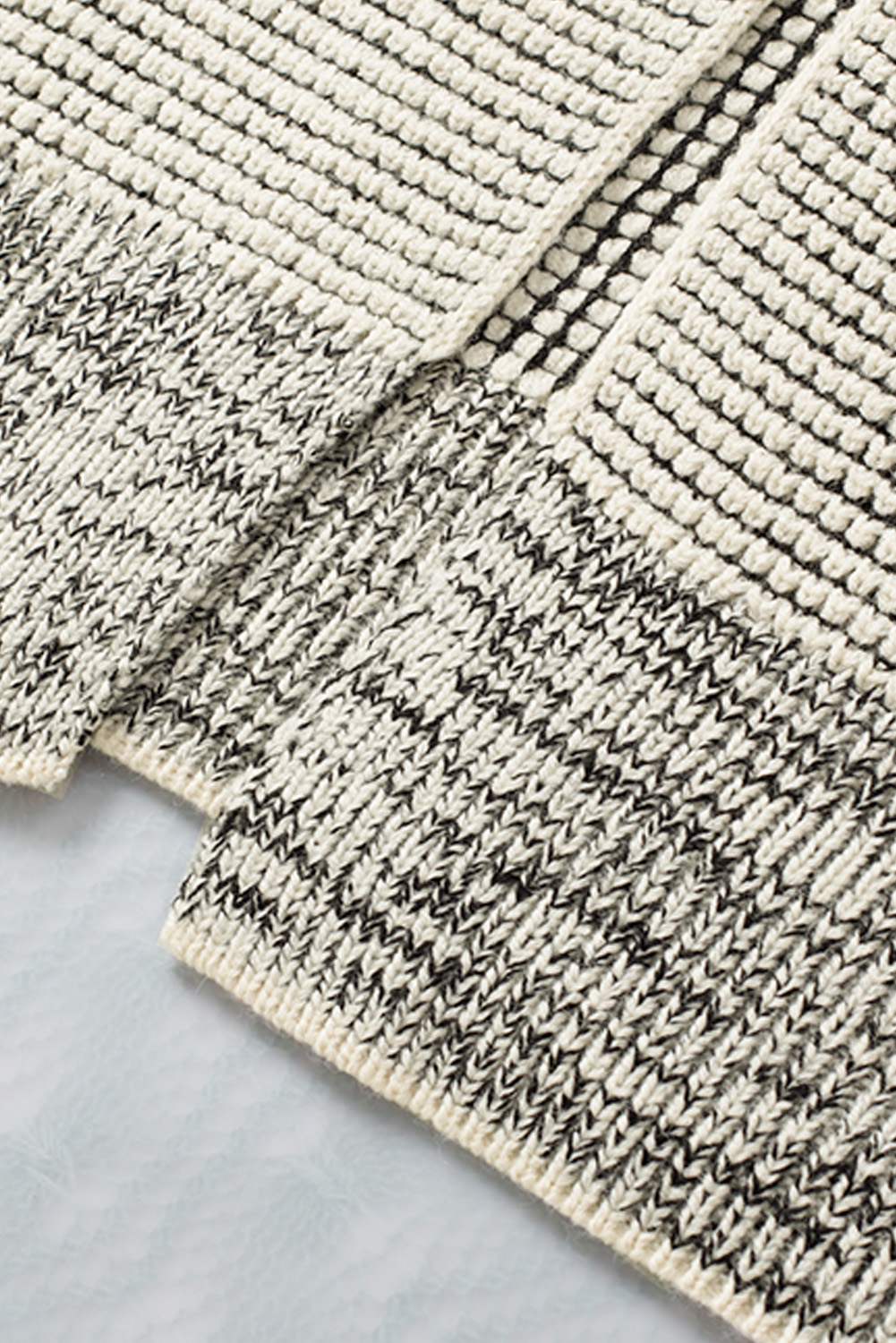 Beige Buttons Front Lightweight Fall Long Cover Up