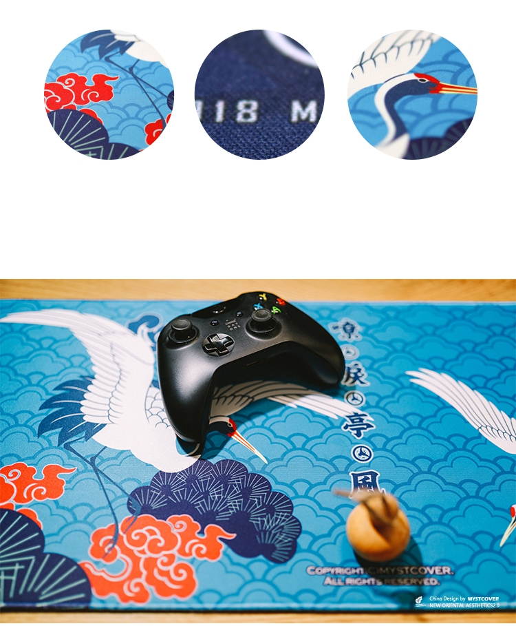 CORN 800X300mm Colorful Thick Mouse Pad, Chinese Style Fashion,Embossing Effect, Anti-skid Rubber Material