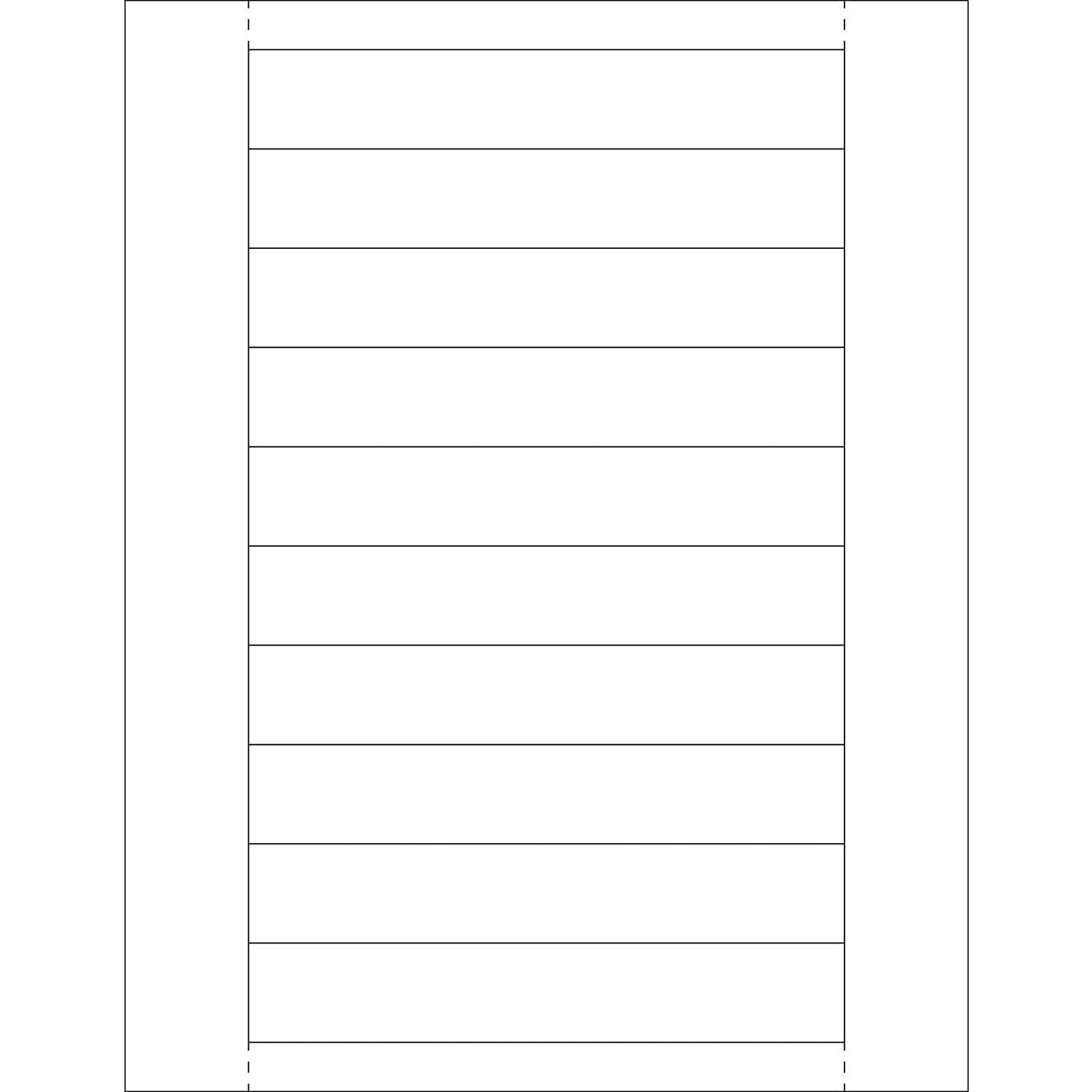Boxes Fast BFLH248 Plastic Label Holder Insert Cards, 1" x 6", White (Pack of 500)