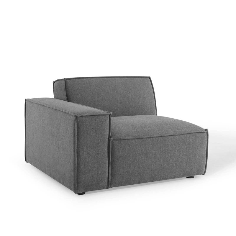 5pc French Seamed Sectional Mona Abstract Gray - Project 62™