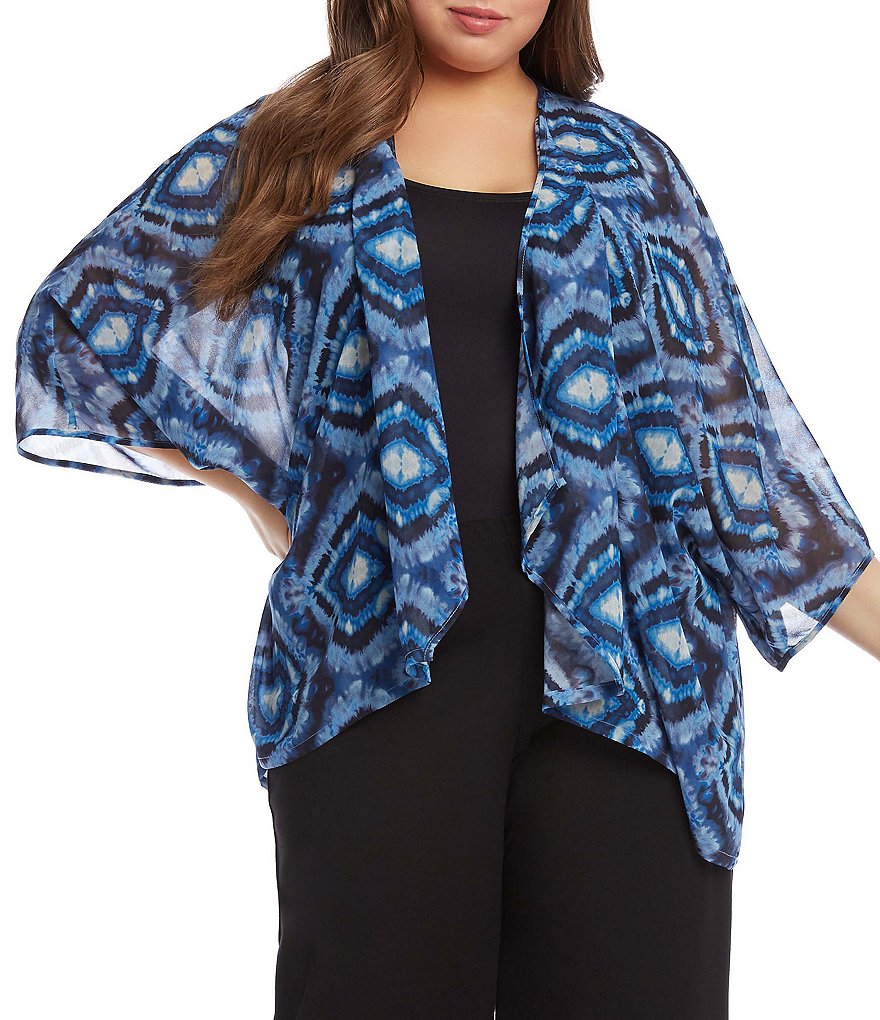 Karen Kane Plus Size Drape Front Kimono