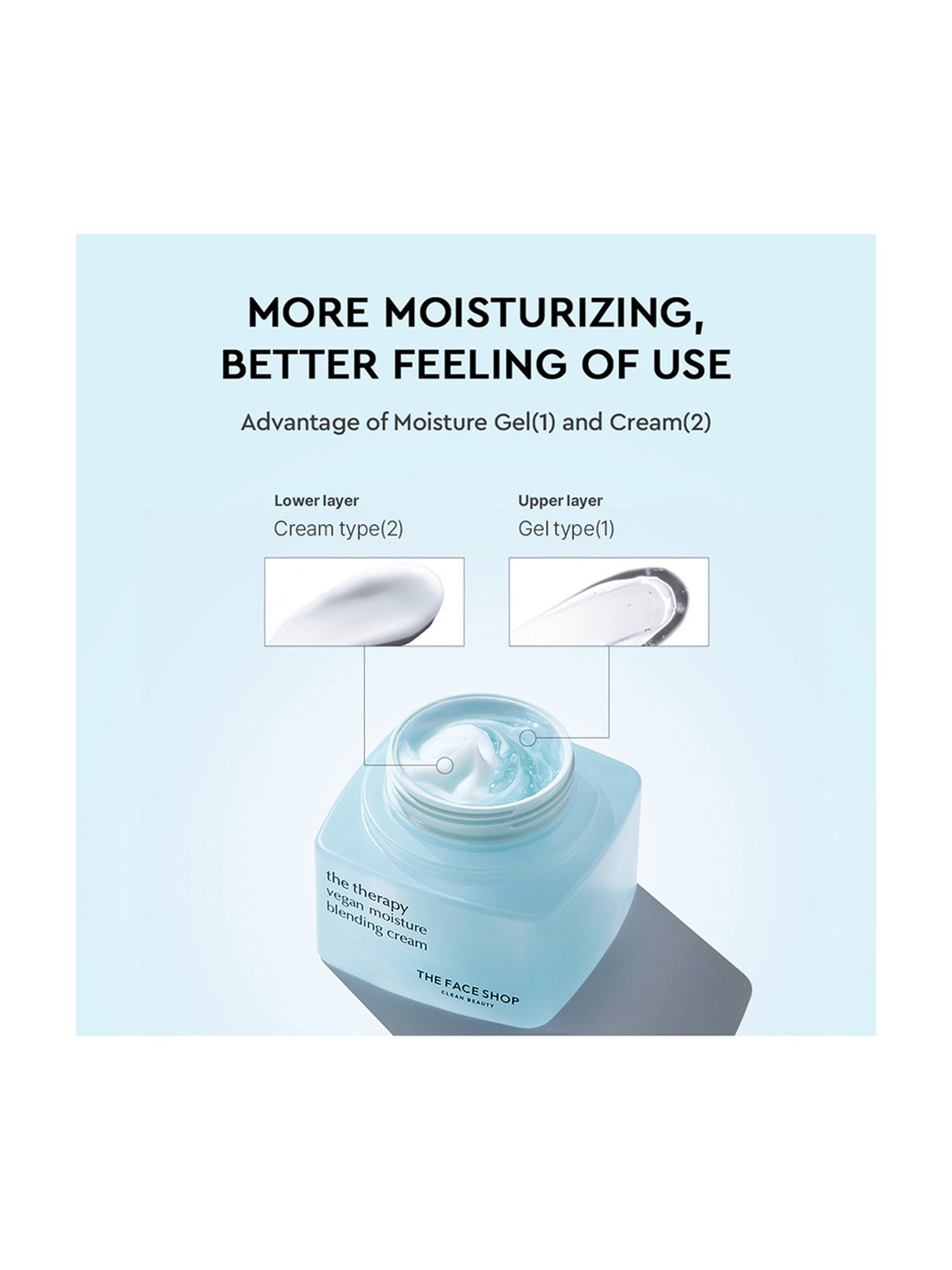 The Face Shop Therapy Vegan Moisture Blending Cream with 48Hr Hydration - 60 ml