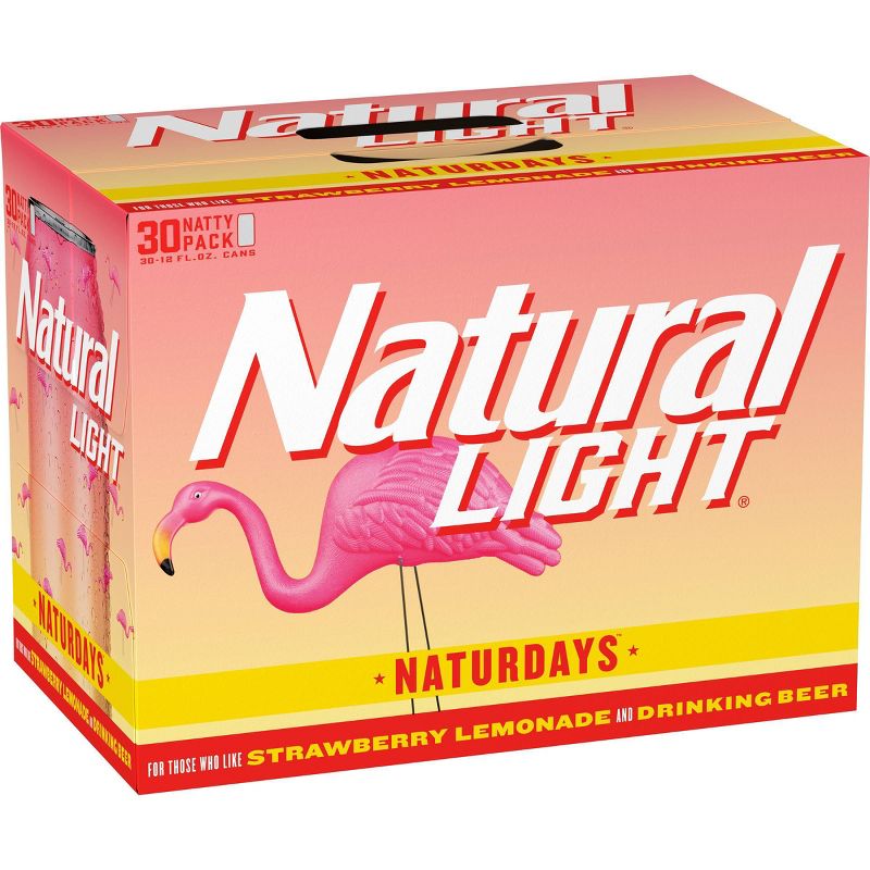 Natural Light Naturdays Strawberry Lemonade Beer - 30pk/12 fl oz Cans