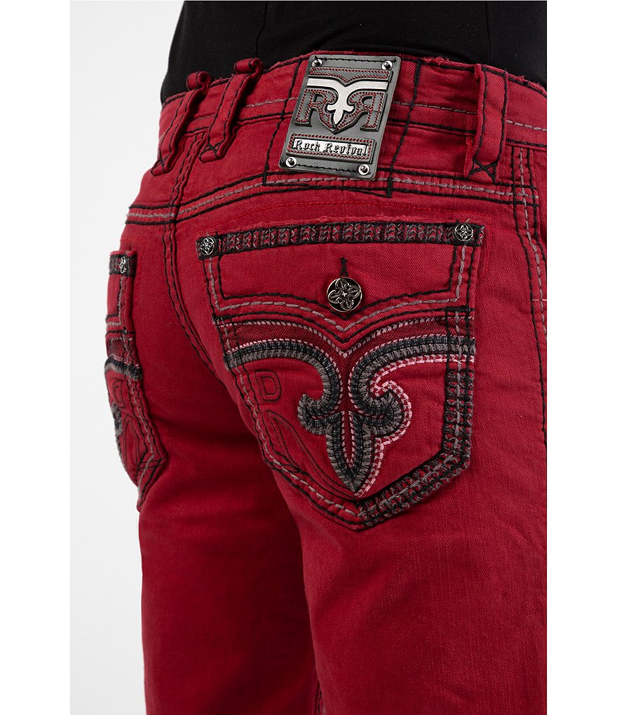 Rock Revival Rigid Tame Red H200 12#double; Inseam Shorts
