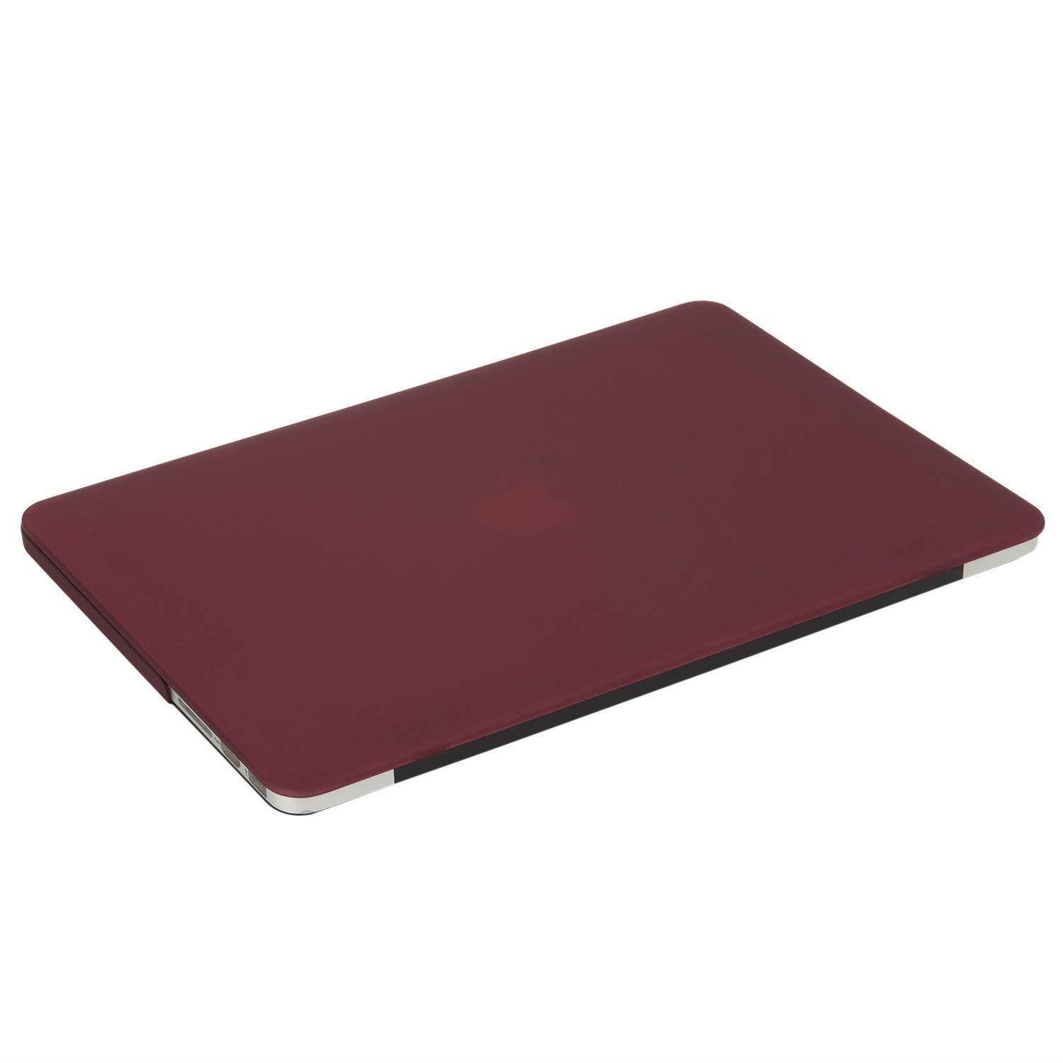 MOSISO Case Only Compatible MacBook Pro (W/O USB-C) Retina 13 Inch (A1502/A1425)(W/O CD-ROM) Release 2015/2014/2013/end 2012 Plastic Hard Shell & Keyboard Cover & Screen Protector, Marsala Red