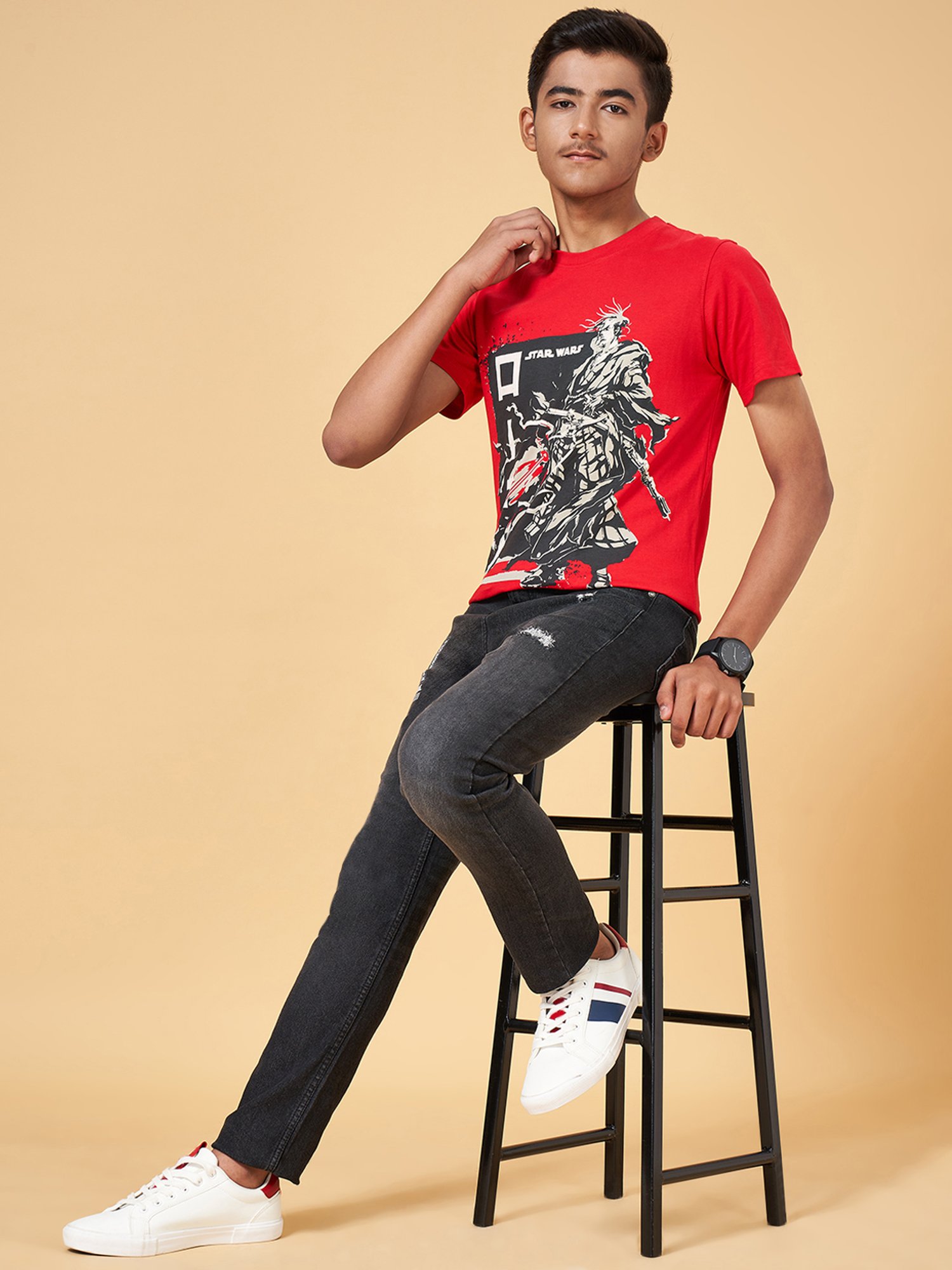 Coolsters by Pantaloons Kids Red Printed Full Sleeves T-Shirt