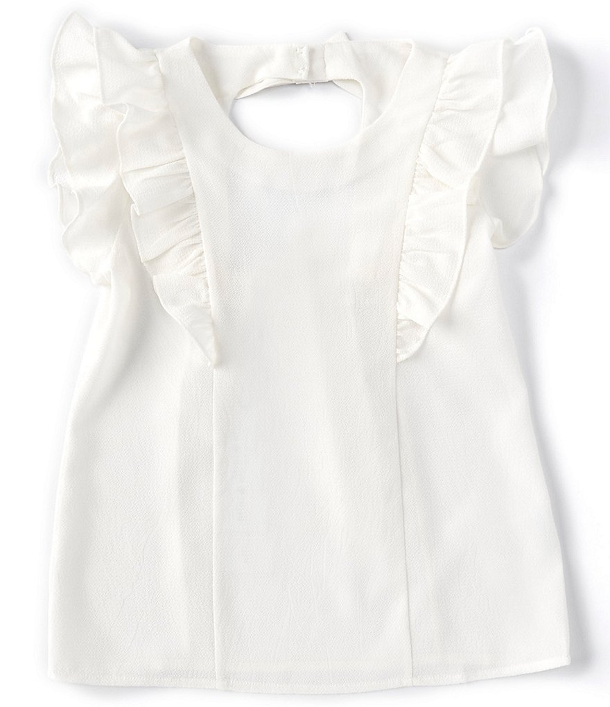 Mini Molly Big Girls 8-14 Ruffle-Sleeve Bow-Back Top
