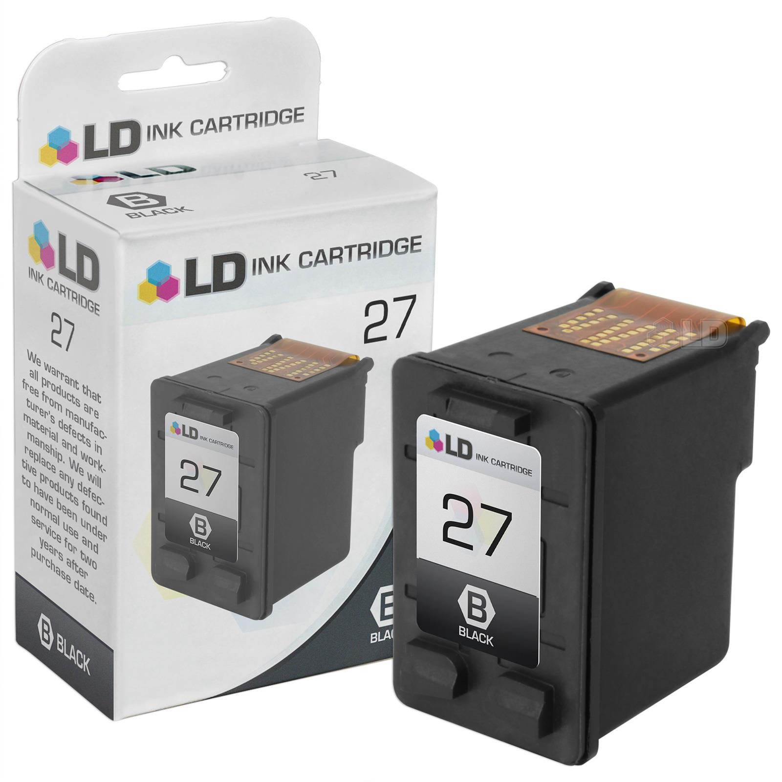 LD &copy; Remanufactured Replacement for Hewlett Packard (HP 27) C8727AN Set of 3 ink Cartridges & FREE 20pk of LD 4X6 Photo Paper