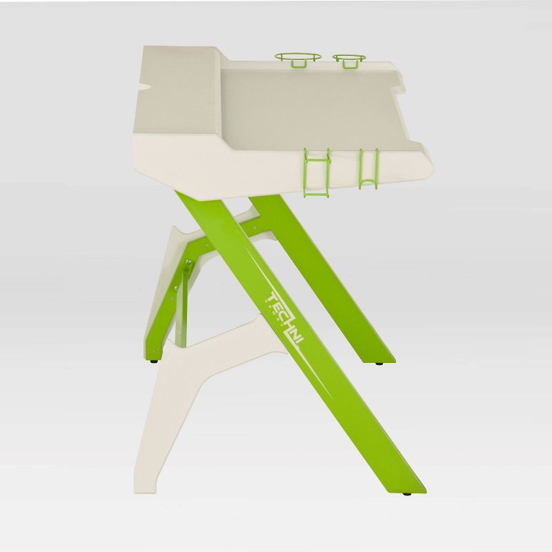 Ergonomic Computer Gaming Desk Green - Techni Sport