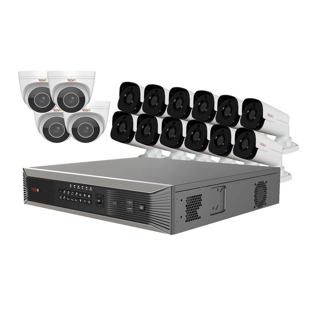 Revo America RUP161BNDL-17 Ultra HD Plus 16 Channel Surveillance System with 16 Audio Capable Cameras