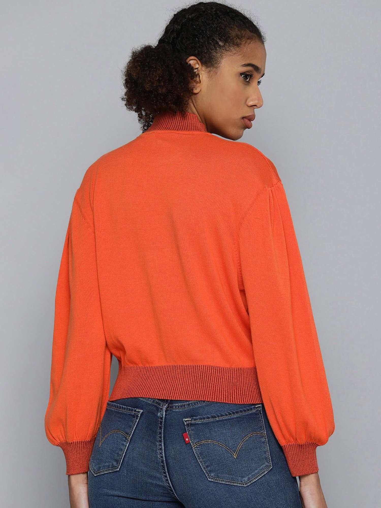 Levi's Orange Self Design Pullover