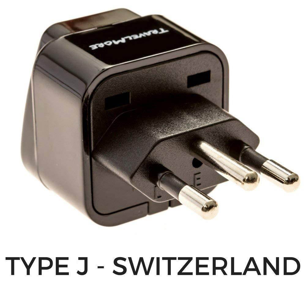 European Travel Adapter Plug Set - Pack of 4 Universal Outlet Adapters for All of Europe (Type C, E, F, G J, L) - Works in France, UK, Switzerland, Spain, Italy, United Kingdom, Germany & Turkey
