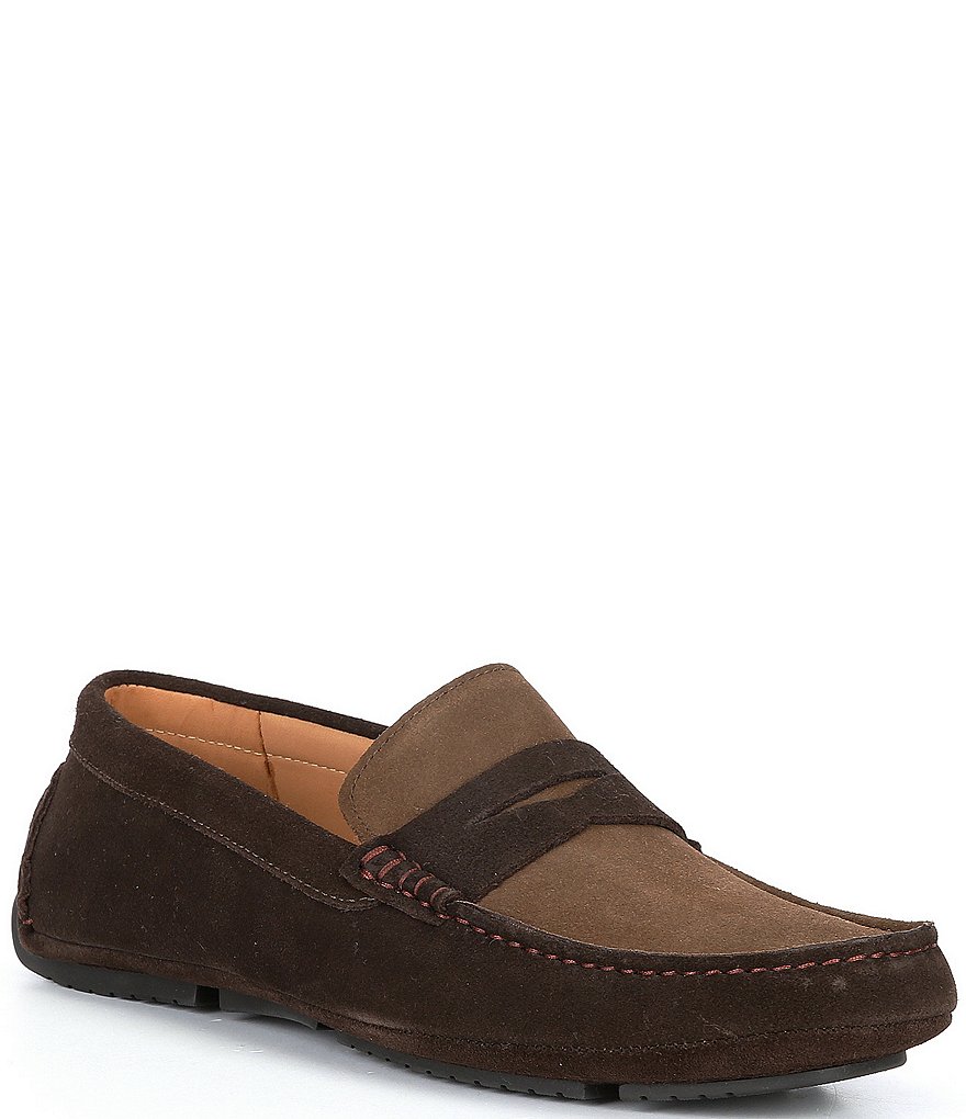 Flag LTD. Men's Morgan Suede Leather Penny Loafer Moccasins