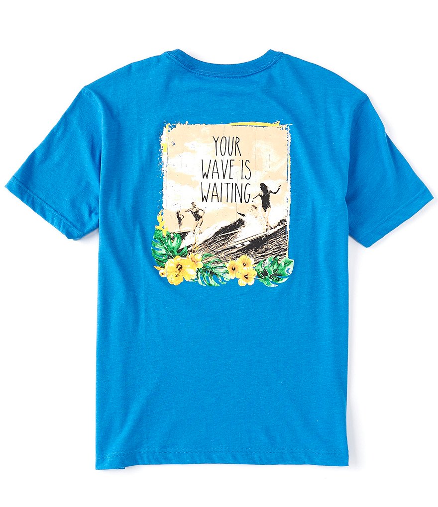 Caribbean Surfing Short-Sleeve Screen Print Tee