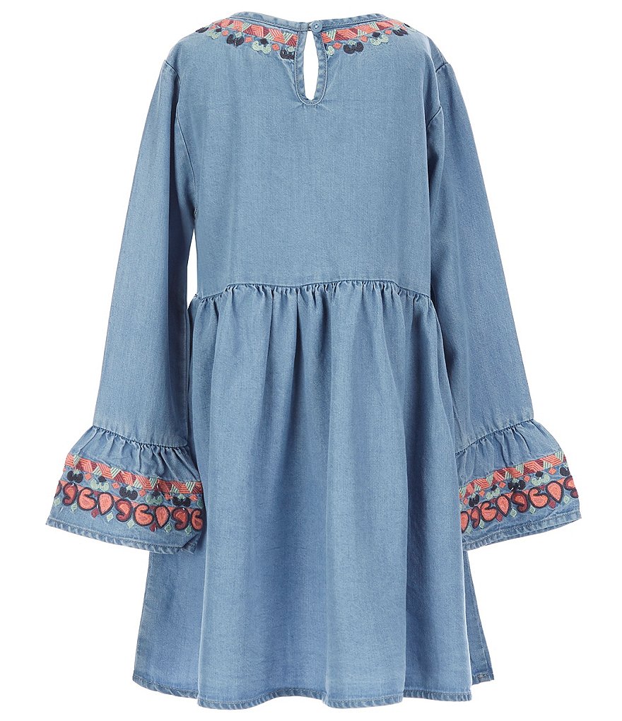Peek Little/Big Girls 2T-12 Embroidered Chambray A-Line Dress