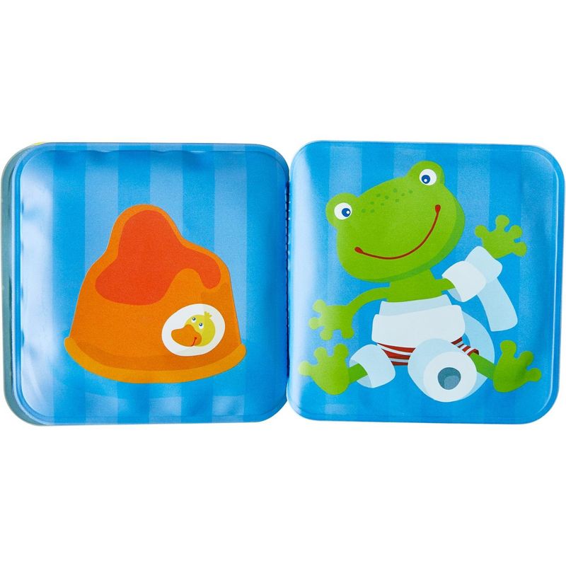 HABA Mini Bathtime Book Fritz The Frog with Rattling Effect - Great for Bathtime or Wading Pool