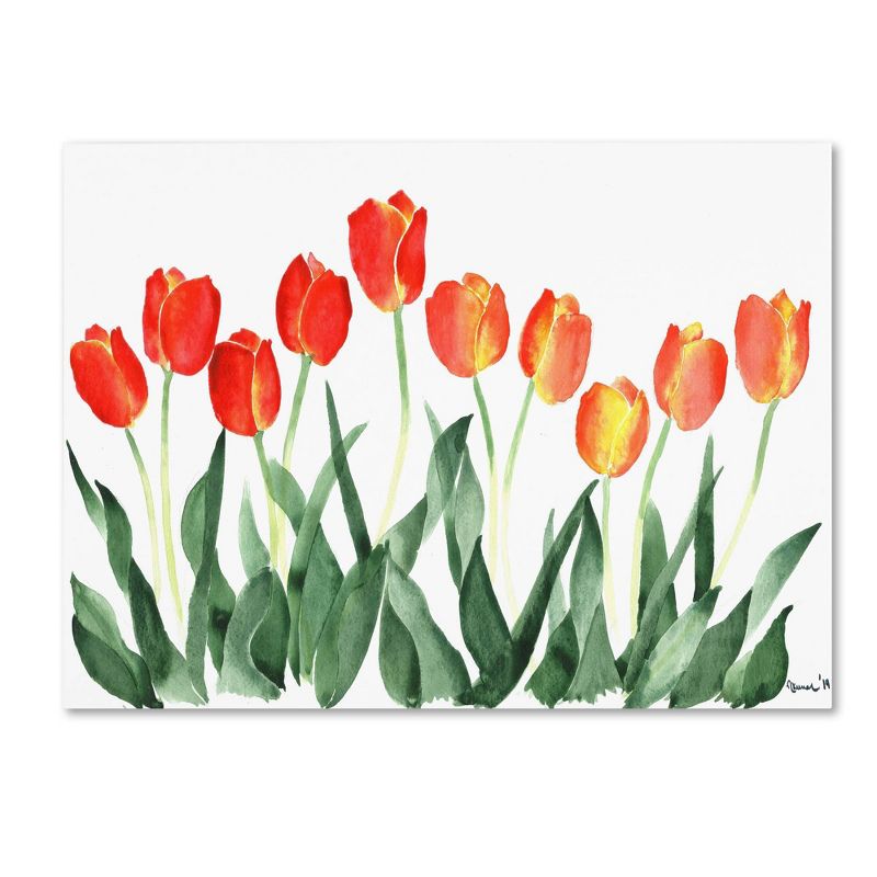 14" x 19" Tulips by Nicky Kumar - Trademark Fine Art