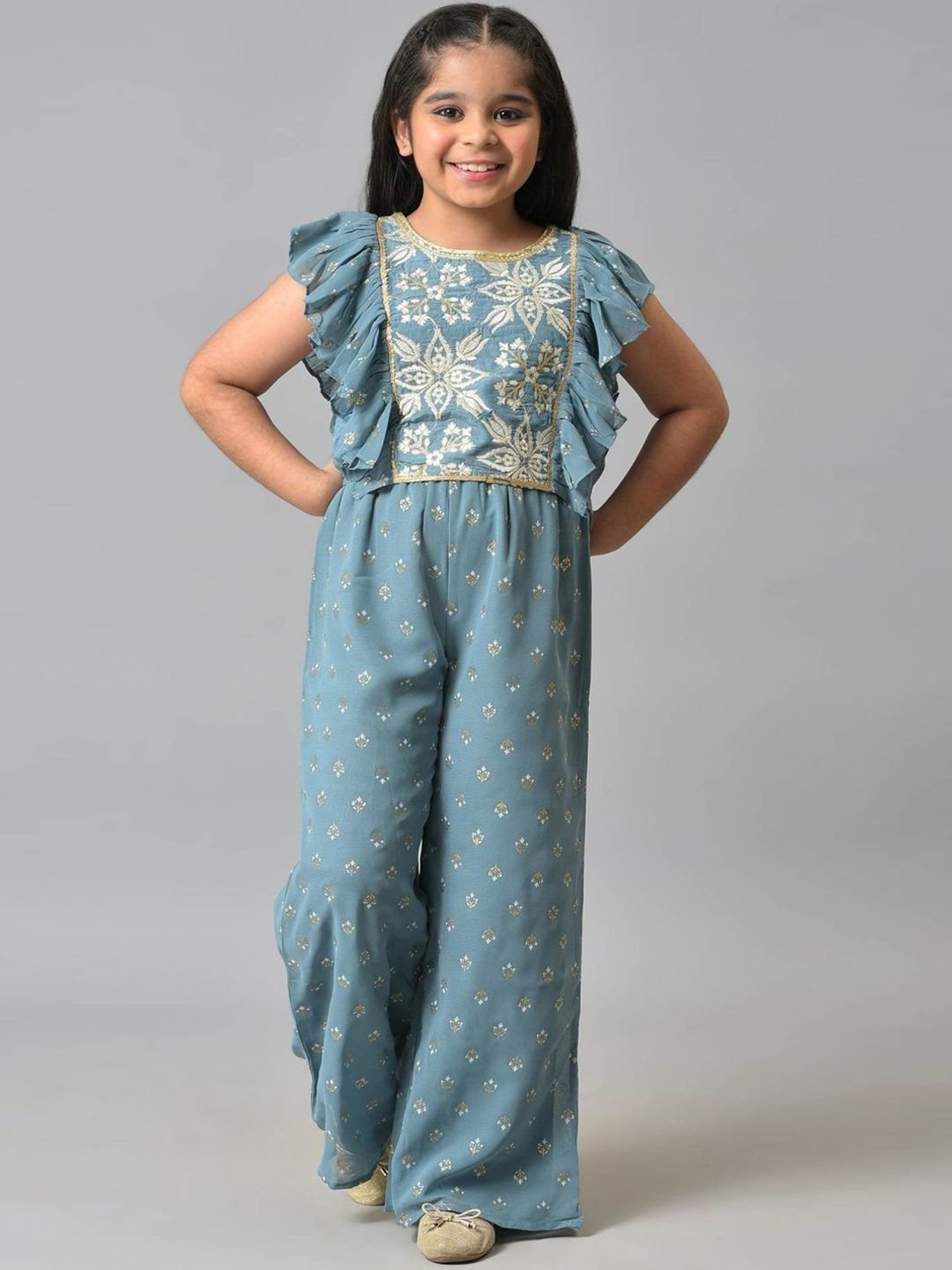 Aurelia Kids Blue Printed Top Set