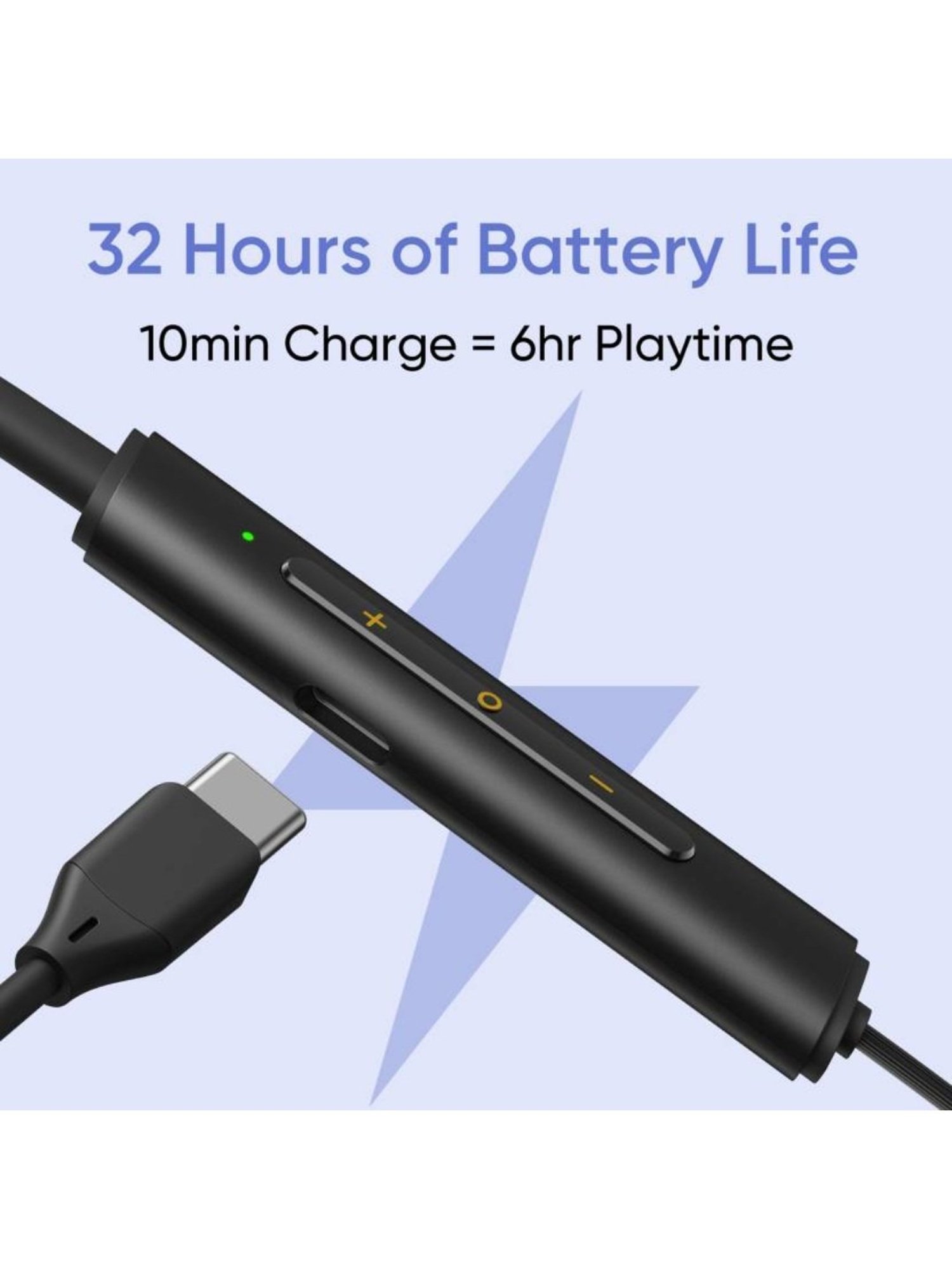 realme Buds Wireless 3 Neo in Ear Bluetooth Neckband with Upto 32 Hours Playback (Blue)