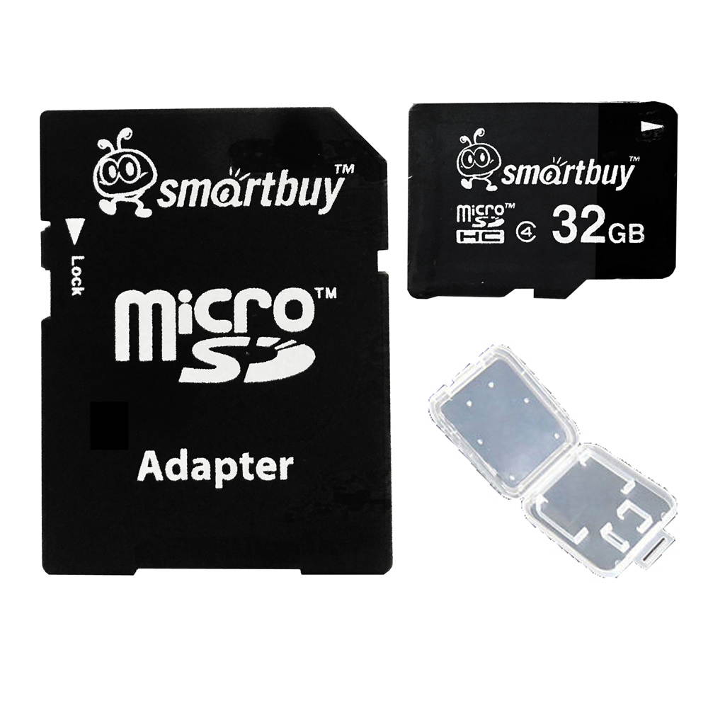 Smartbuy Micro SDHC Class 4 TF Flash Memory Card SD HC C4 For Camera Mobile Phone Tab GPS MP3 TV + Adapter + Mini Case (4GB - 10 Packs)